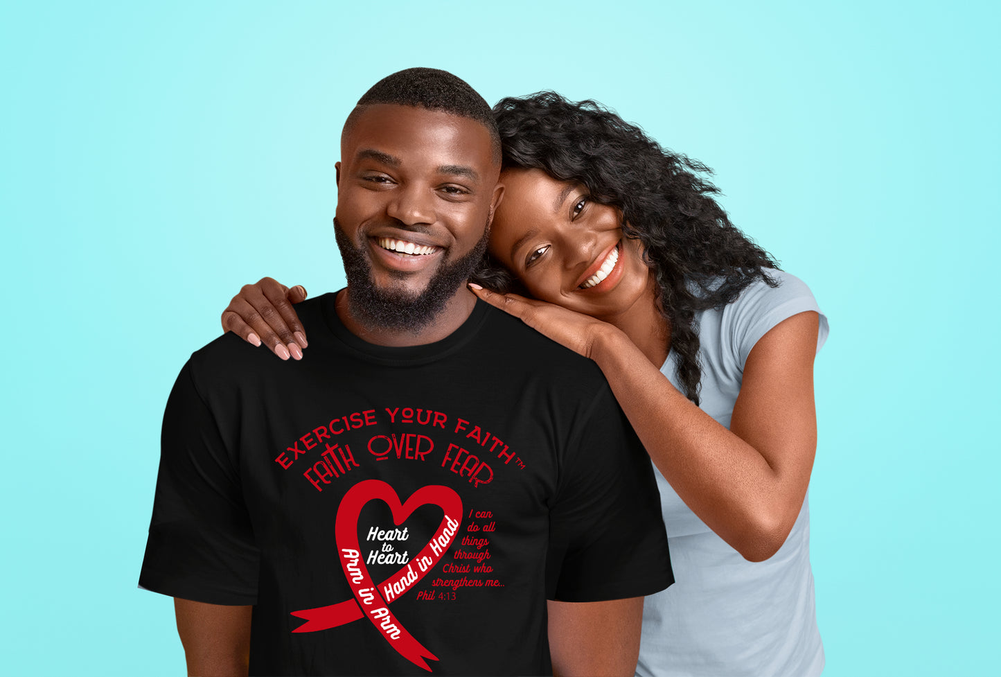 Exercise Your Faith Multiple Myeloma Ribbon Heart Black