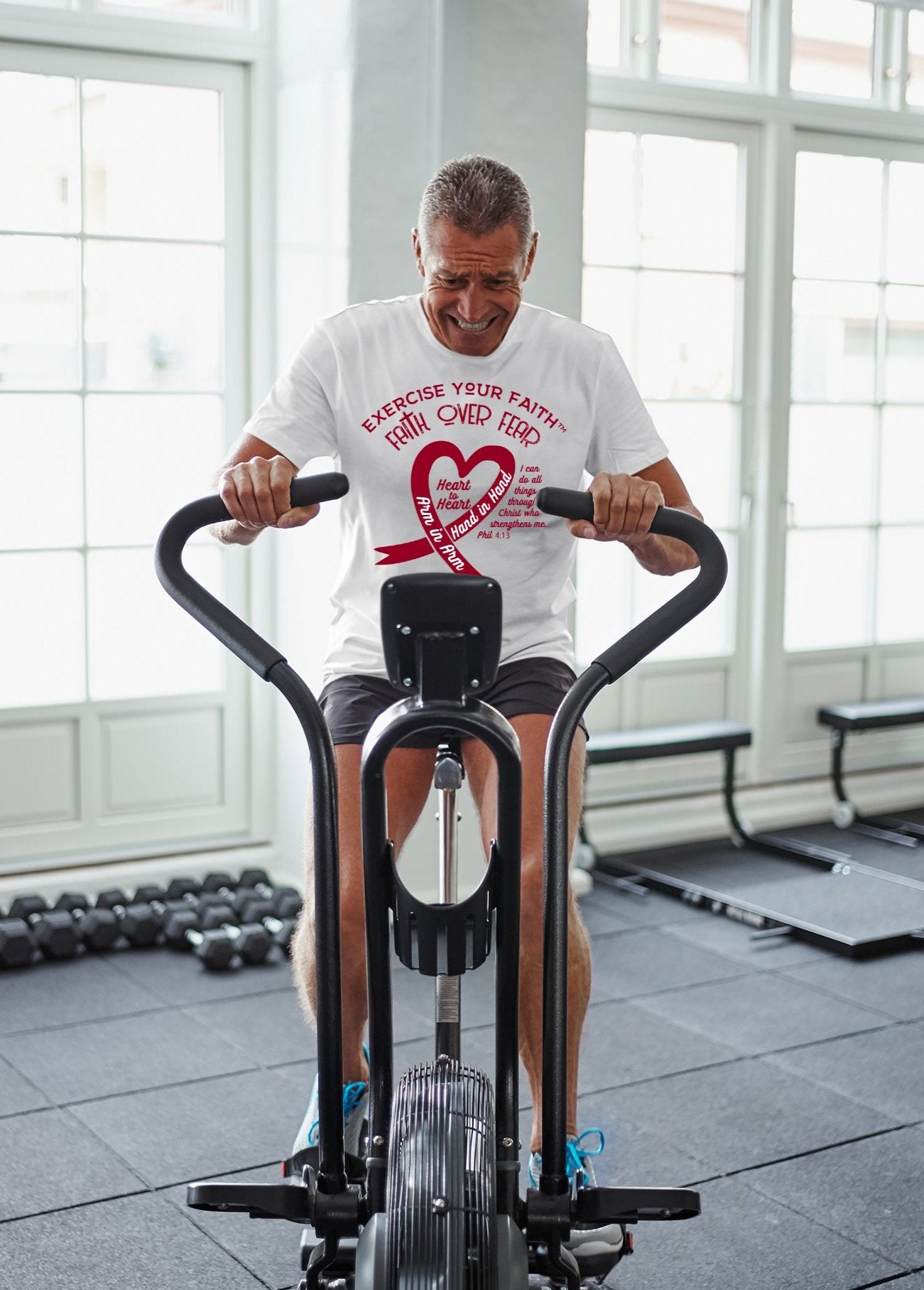 Exercise Your Faith Multiple Myeloma Ribbon Heart White