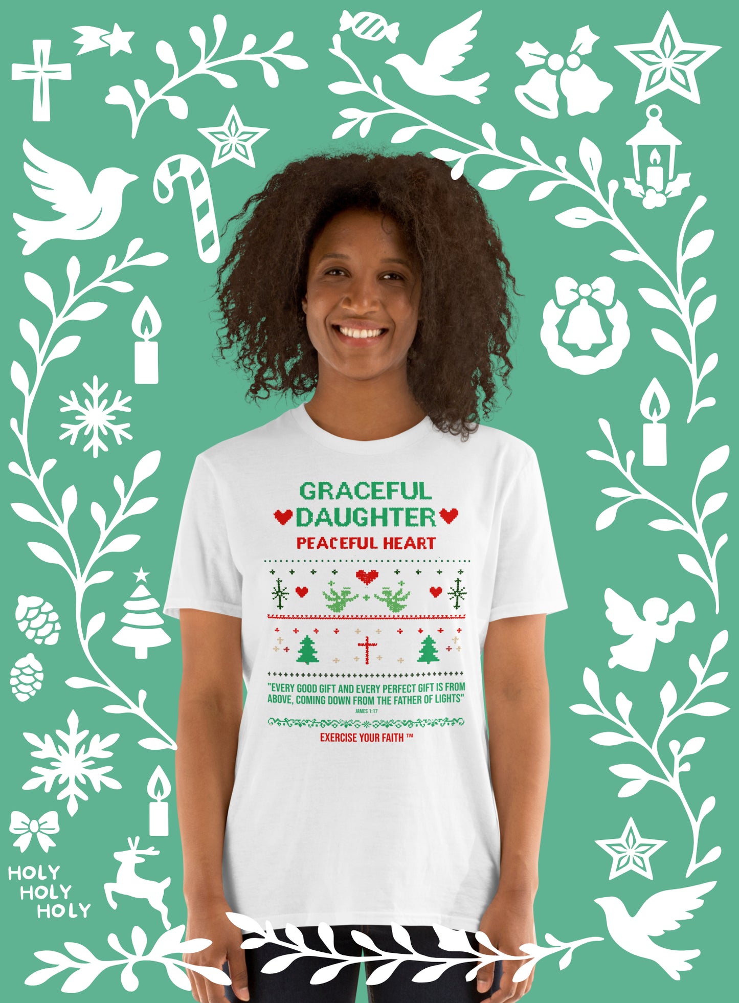 EYF Christmas Family Blessing t-shirt Christian gift for daughter