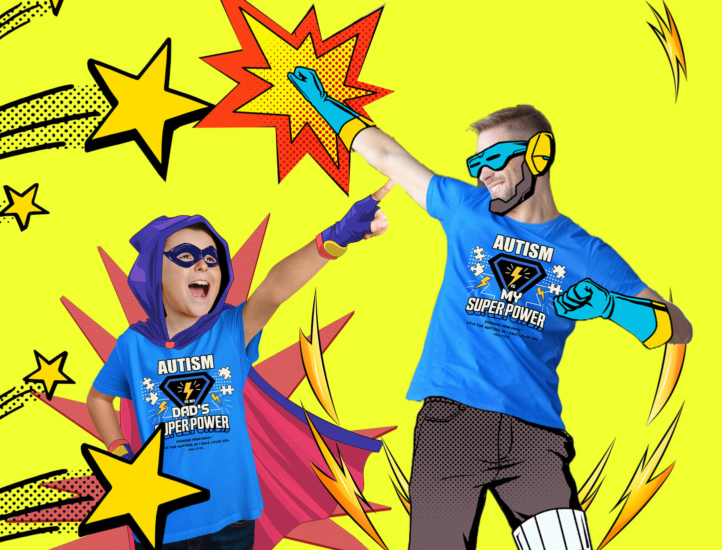 EYF Autism Super Power Dad Kids