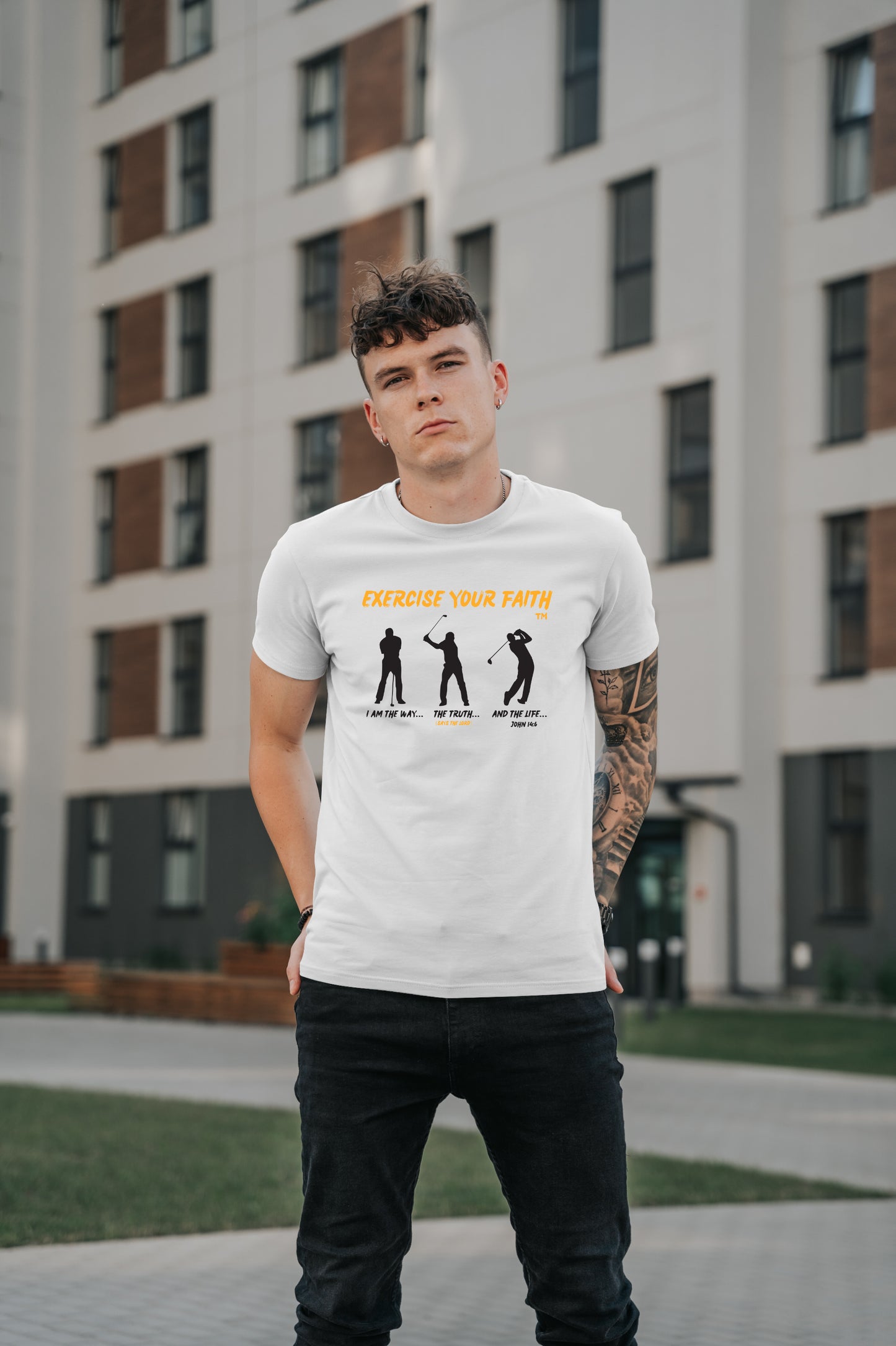 Exercise your Faith - Golfer The Way White