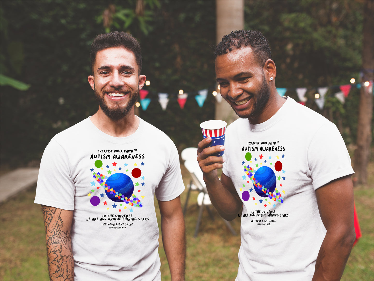Autism Awareness We are all Shining Stars White