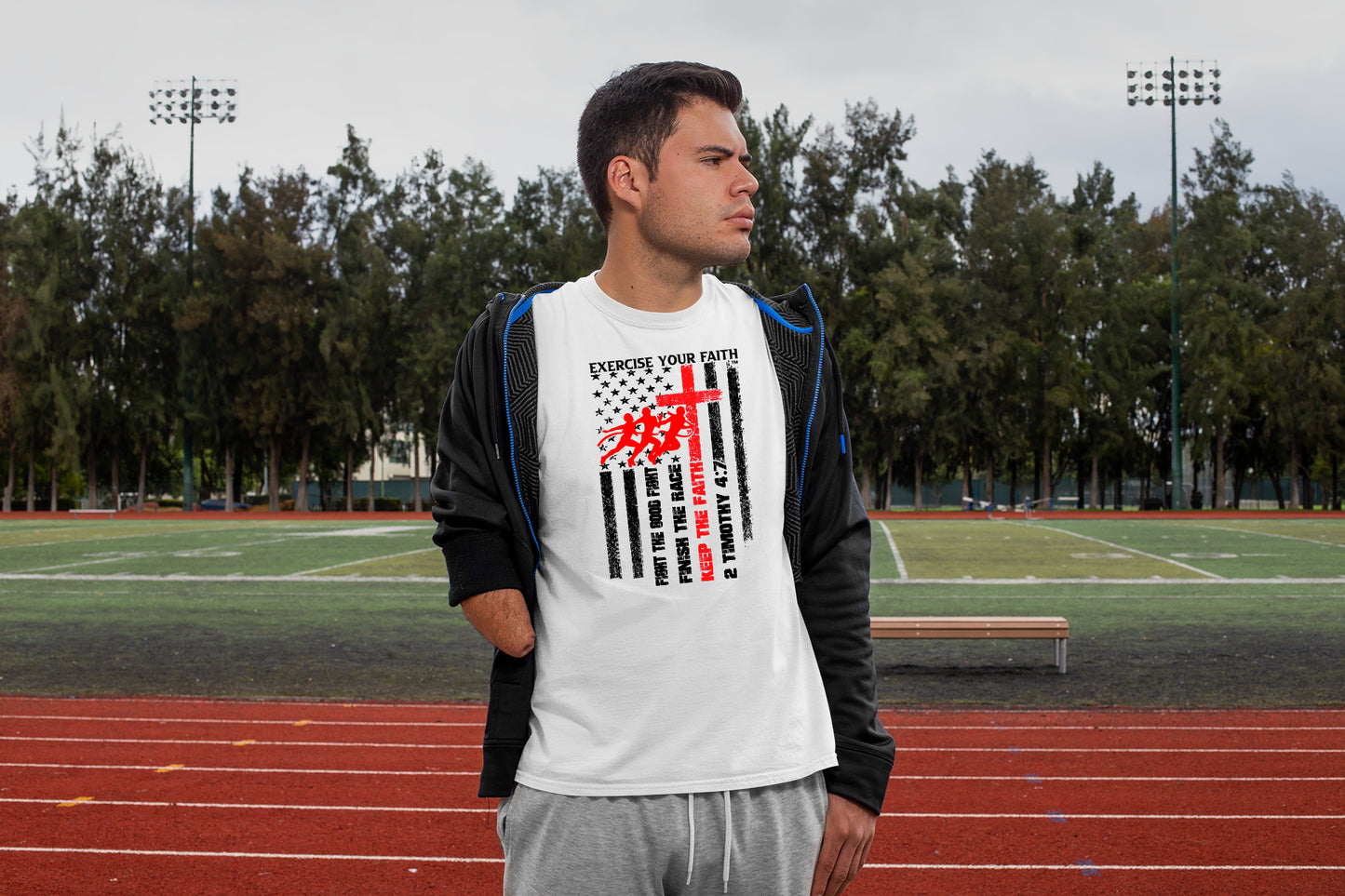 Exercise Your Faith™ White Runners Vertical