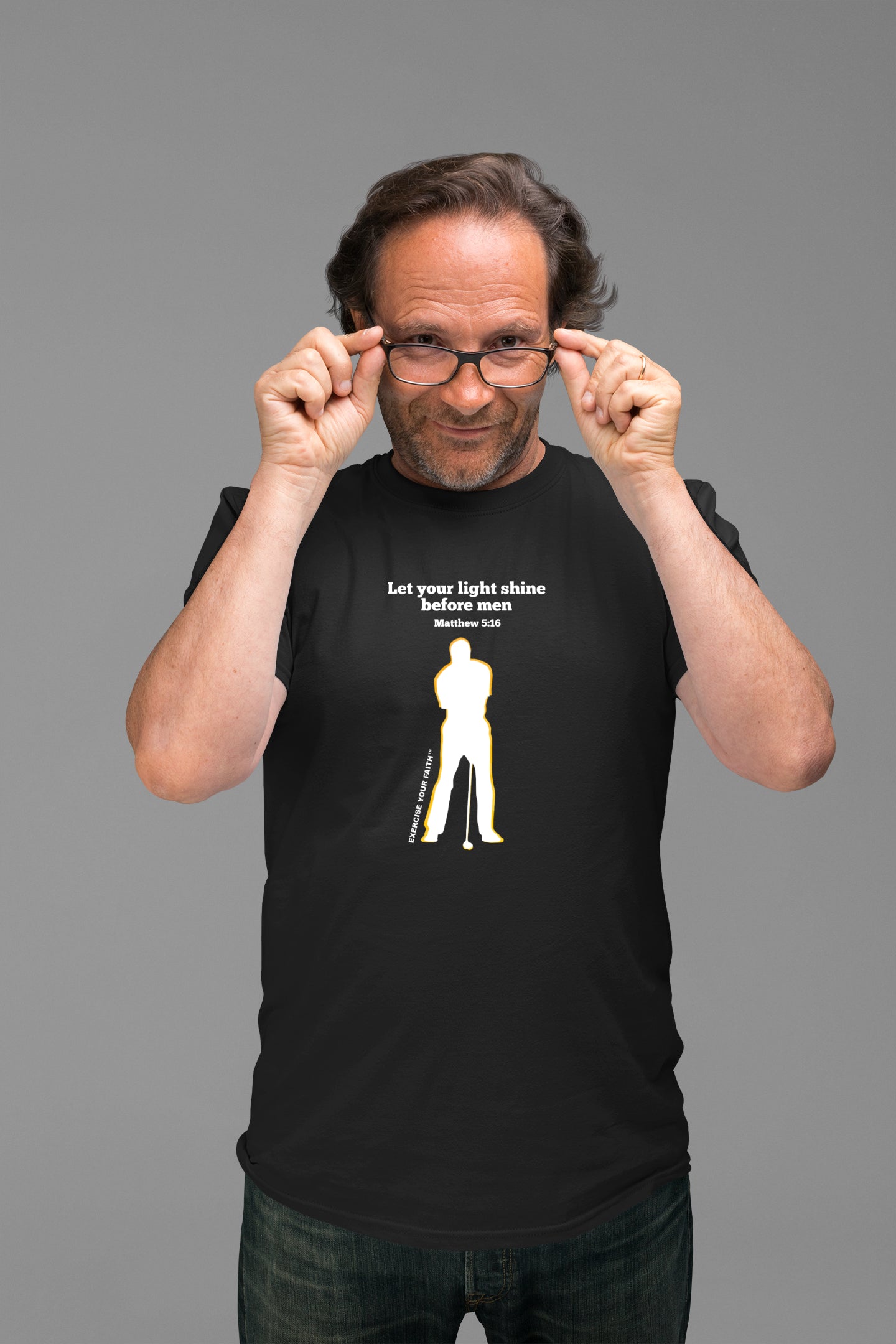 Exercise your Faith - Male Golfer Black