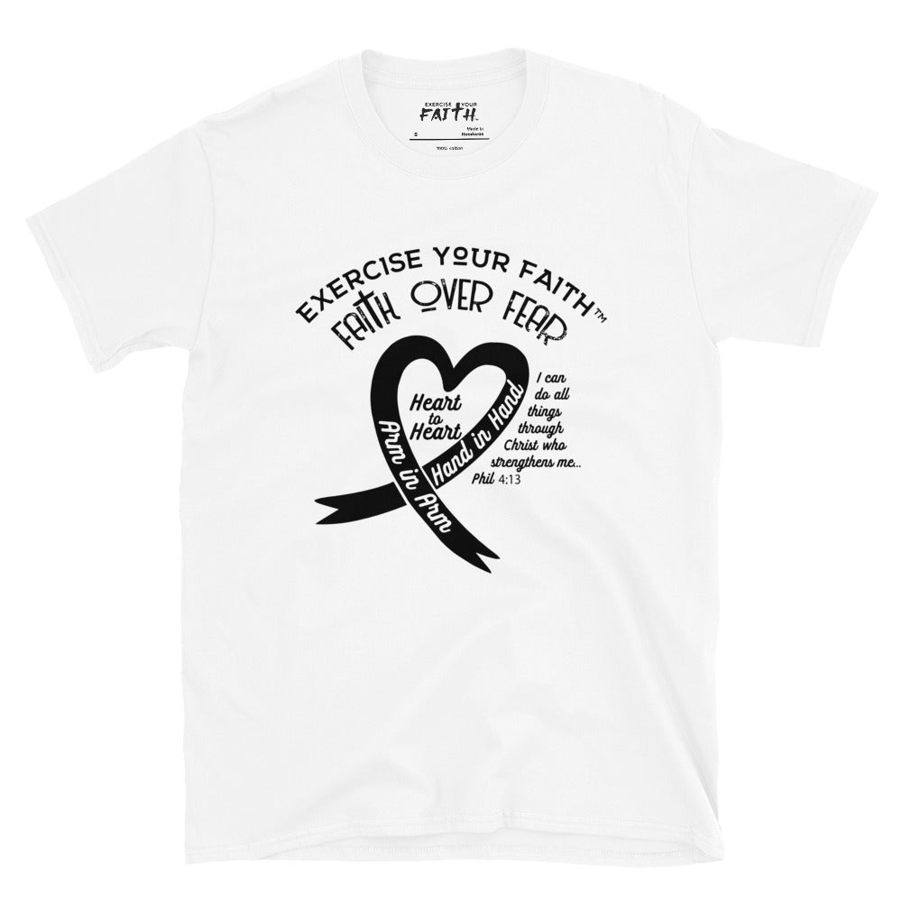 Exercise Your Faith Ribbon Heart Melanoma