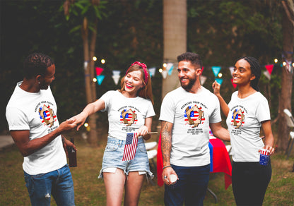 Exercise Your Faith Christian Circle of Unity flag T-shirt White