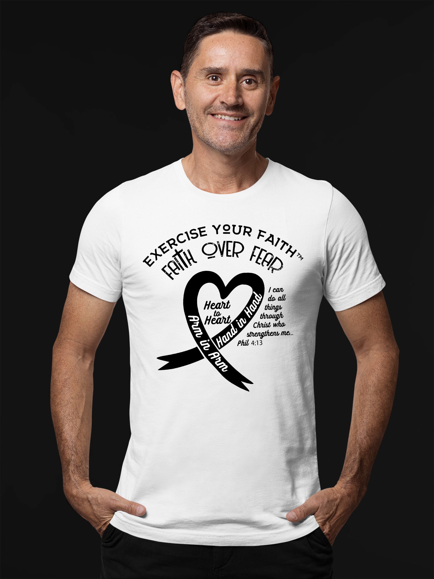 Exercise Your Faith Ribbon Heart Melanoma
