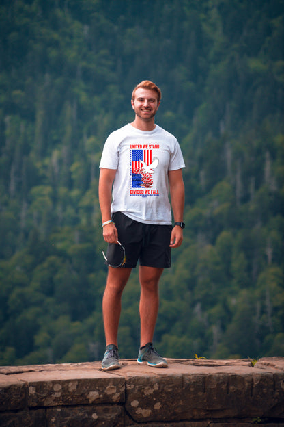 Exercise Your Faith Patriotic United we stand T-shirt White