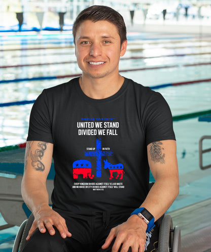 Exercise Your Faith United we stand divided we fall Unity T-shirt Black