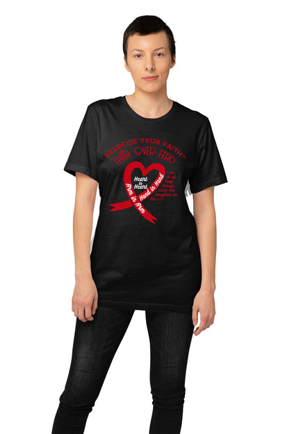 Exercise Your Faith Multiple Myeloma Ribbon Heart Black