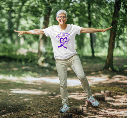 Exercise Your Faith Pancreatic Cancer Ribbon Heart White