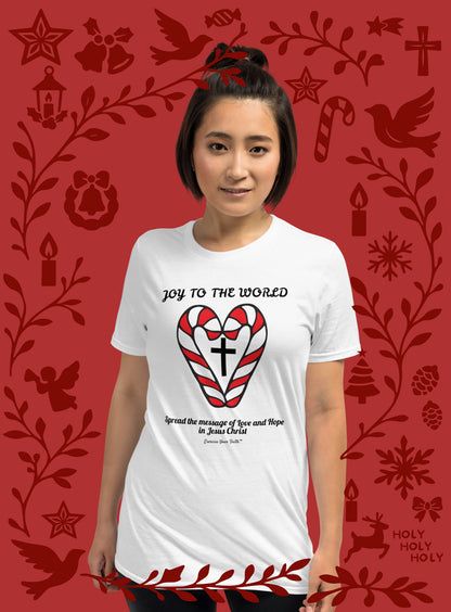 EYF Christian candy cane heart Tshirt gift