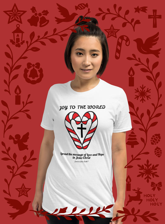 EYF Christian candy cane heart Tshirt gift