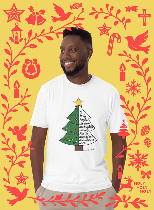 EYF Christian O holy night Christmas tree T-shirt gift