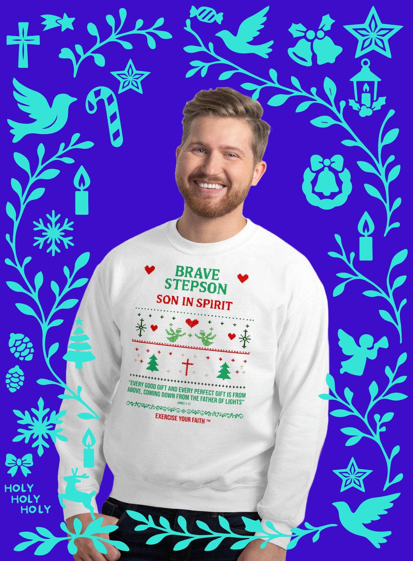 EYF Winter Family Crewneck Sweatshirt Stepsons