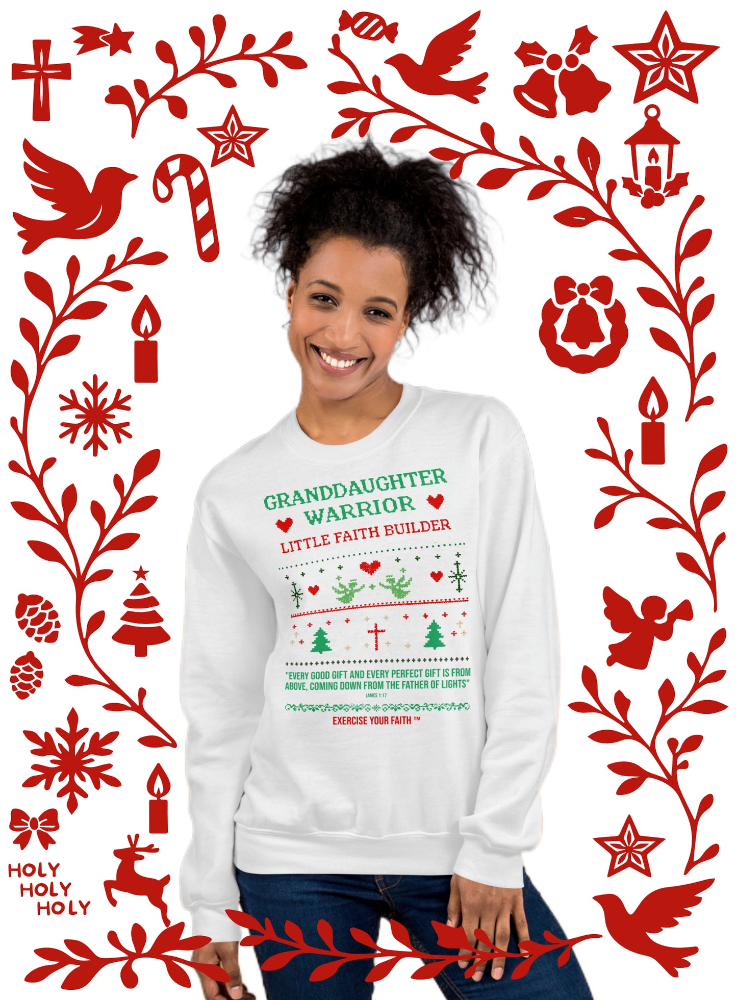 EYF Winter Family Crewneck Sweatshirt Granddaughters