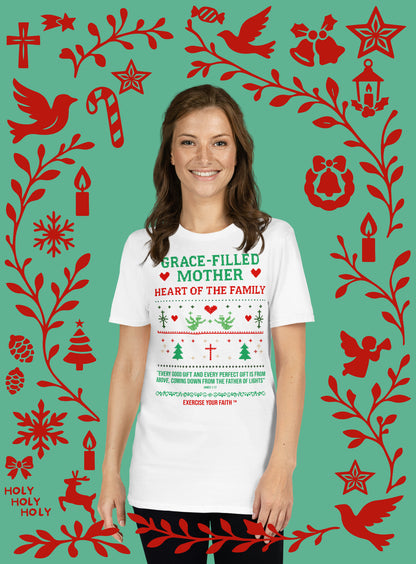 EYF Christmas family blessing t-shirt gift for mom, Women’s Christian Holiday apparel for mothers