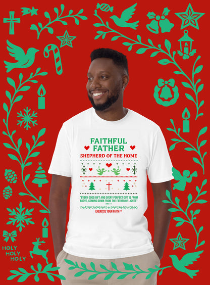 EYF Christmas Family blessing t-shirt gift, Christian Holiday apparel for father