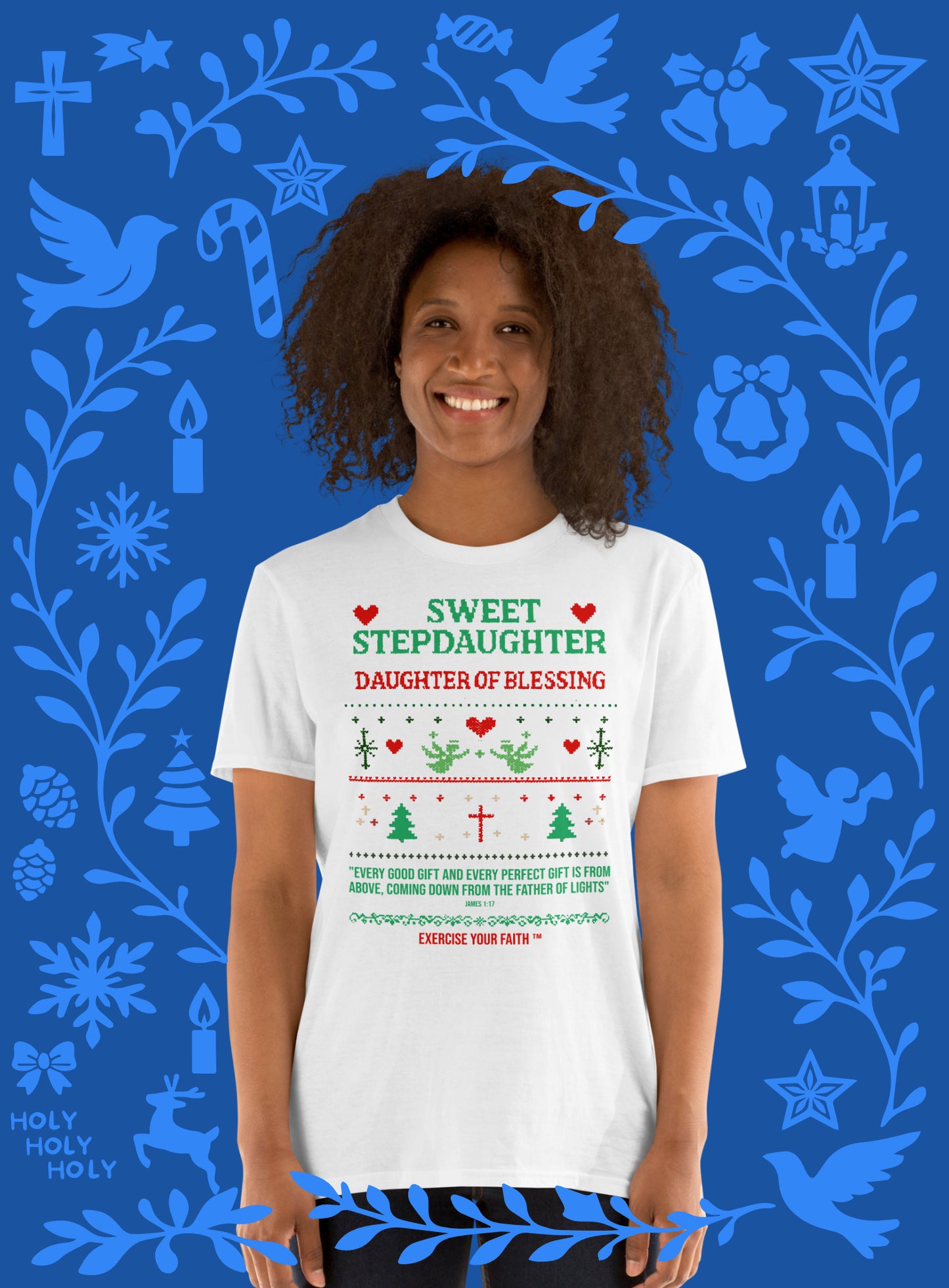 EYF Christmas Family Blessing t-shirt Christian gift for stepdaughter