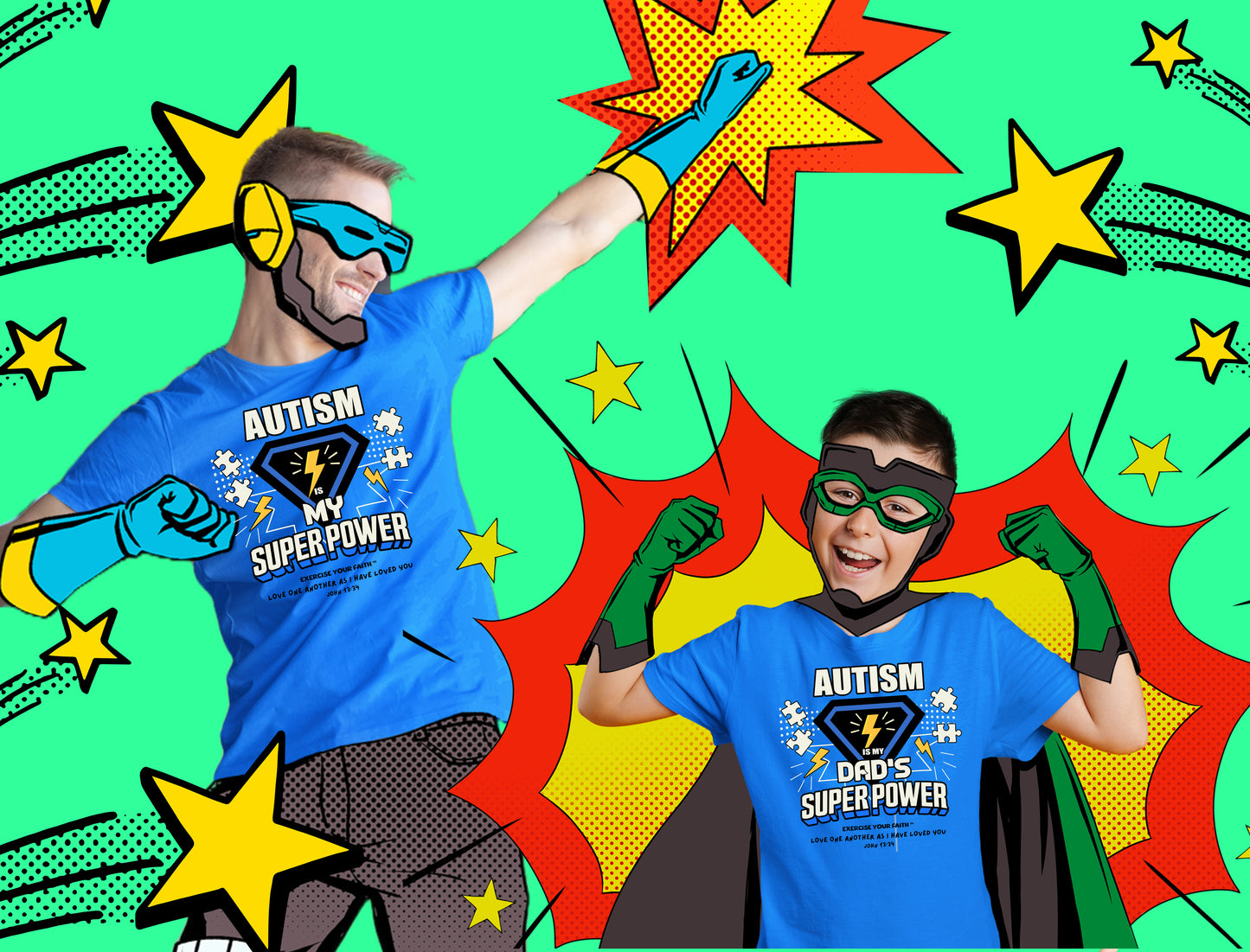EYF Autism Super Power Dad Kids