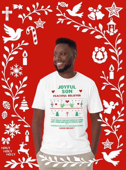 EYF Christmas family son blessing t-shirt, Christian Holiday Gift for son