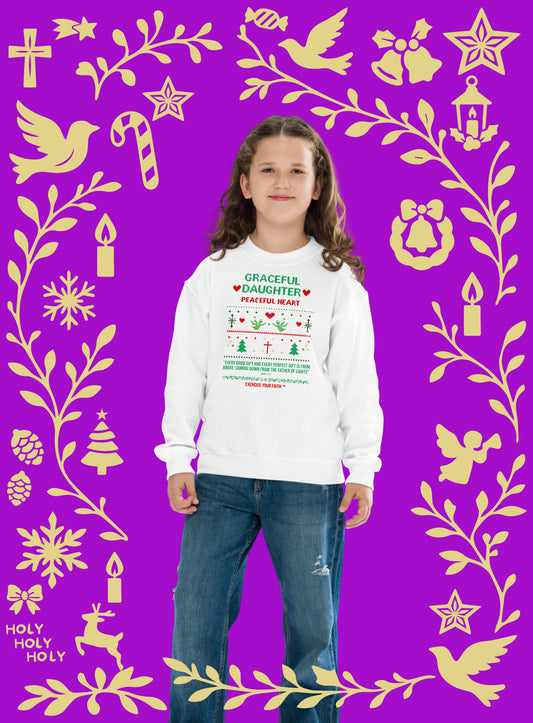 EYF Christmas Family Crewneck Sweatshirt Daughters Youth