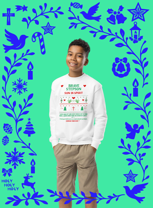 EYF Christmas Family Crewneck Sweatshirt Stepsons Youth