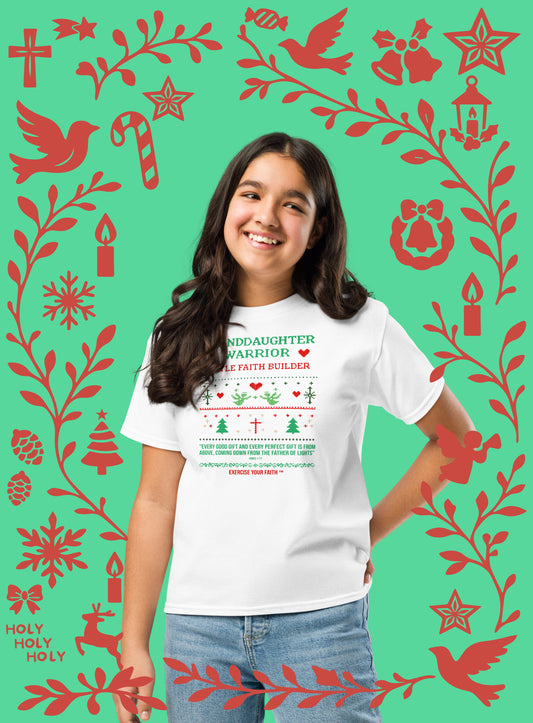 EYF Christmas Family T-shirt Granddaughters Youth