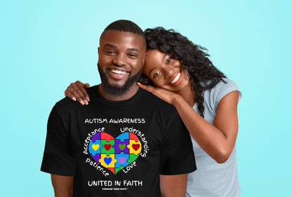 Autism Awareness Puzzle Heart Black