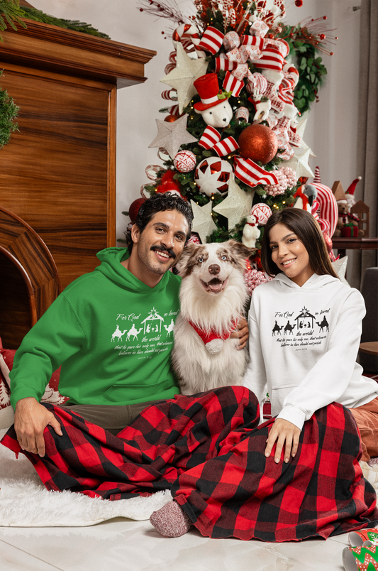 Exercise Your Faith Celebrating Christ at Christmas Hoodie Green