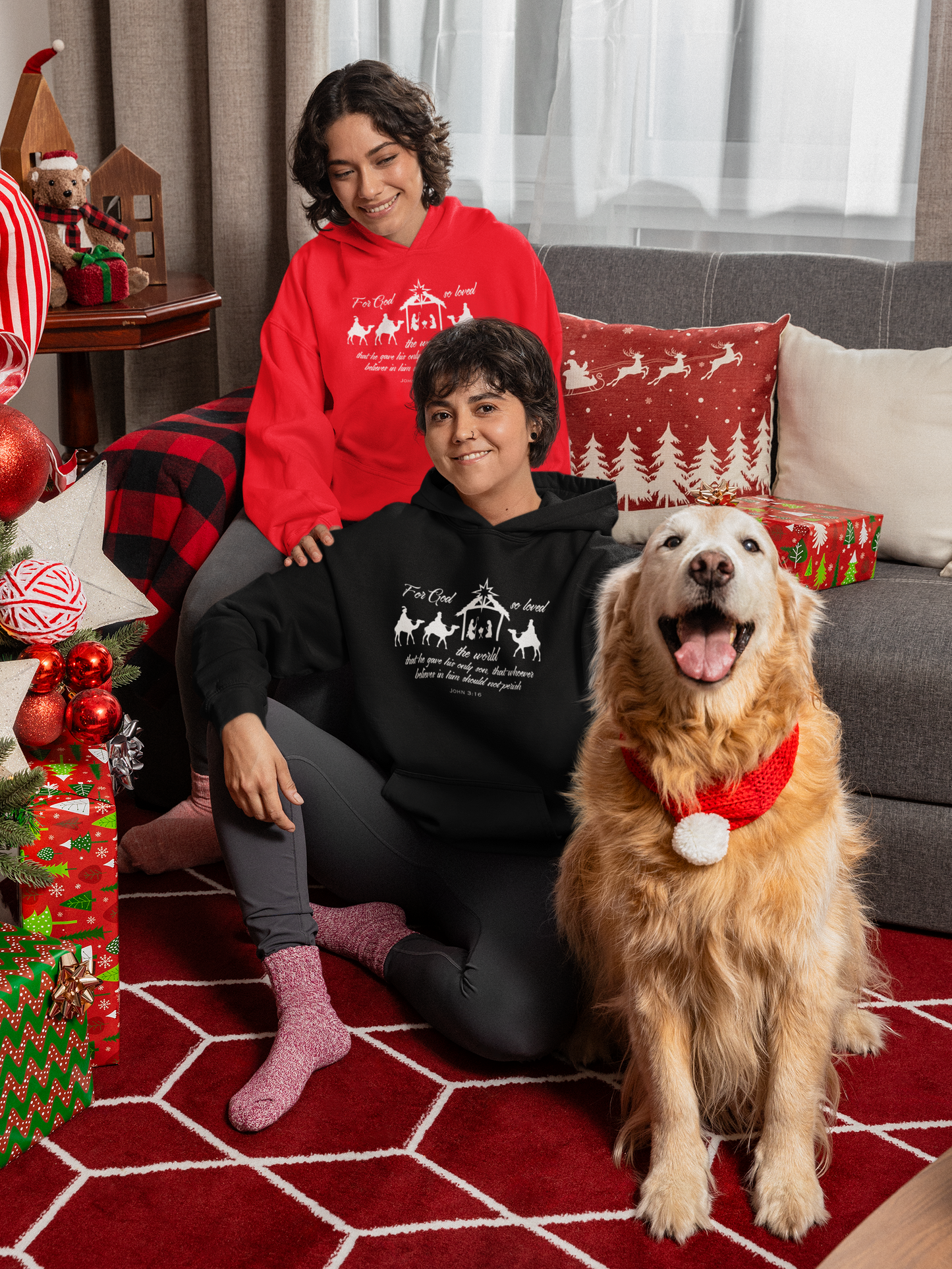 Exercise Your Faith Celebrating Christ at Christmas Hoodie Black