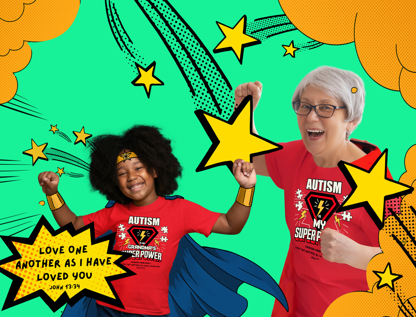 EYF Autism Super Power Grandma Kids