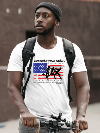 Exercise your Faith - Runners Horizontal White