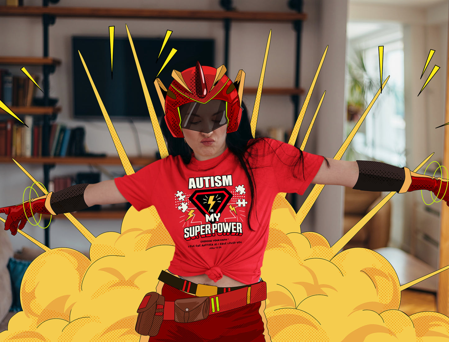EYF Autism My Super Power Red