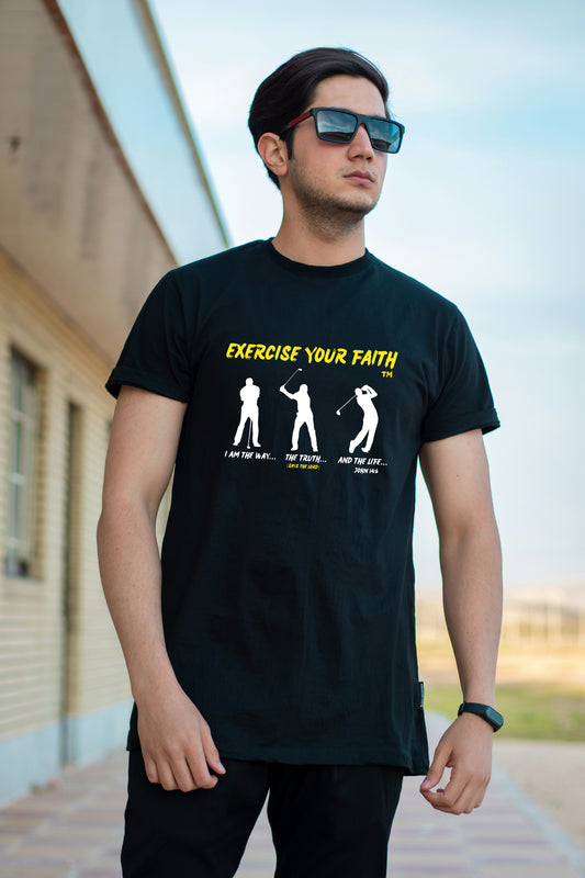 Exercise your Faith - Golfer The Way Black