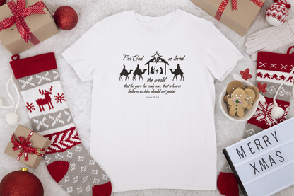 Exercise Your Faith Celebrating Christ at Christmas T-shirt White