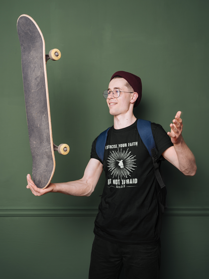 Exercise your Faith - Skateboarder Shine Black