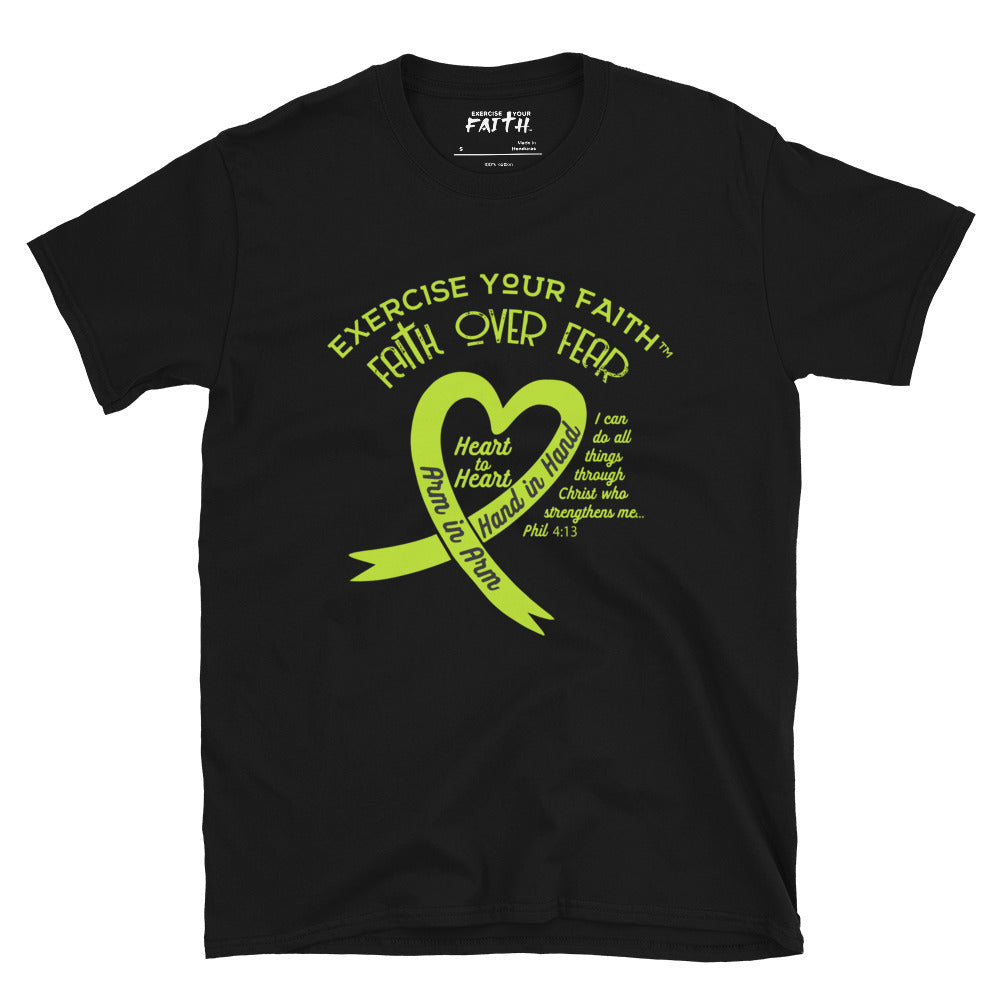 Exercise Your Faith Lymphoma Ribbon Heart Black