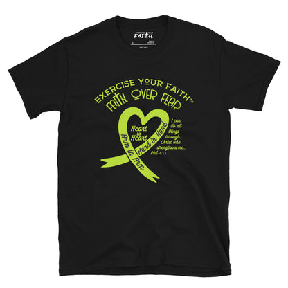 Exercise Your Faith Lymphoma Ribbon Heart Black
