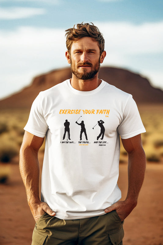 Exercise your Faith - Golfer The Way White